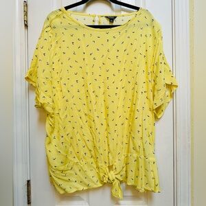 Buffalo David Bitton Yellow Patterned Blouse